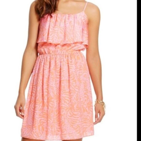 Lilly Pulitzer for Target 'Giraffing Me Crazy Flounce' Flounce Dress Size Small - Picture 1 of 16